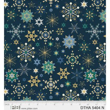 season's greetings snowflakes navy metallic fabric|Deco The Halls by Jennifer Ellory – P&B Textiles.